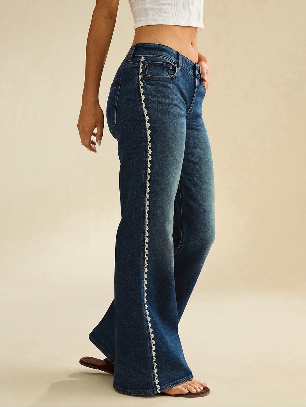 American Eagle Outfitters Low-Rise Flare Jeans
